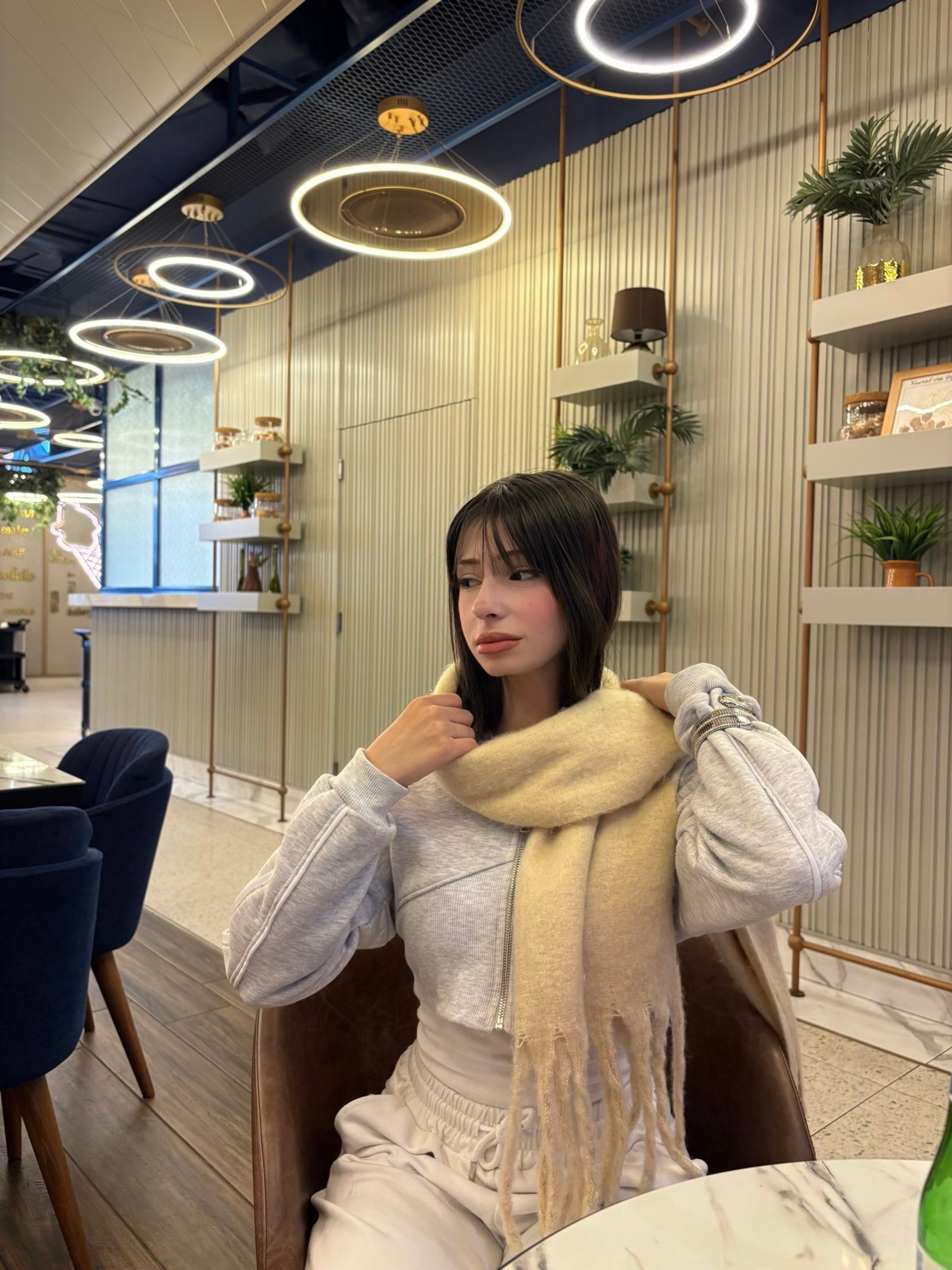 Beige Breeze  Püsküllü Atkı