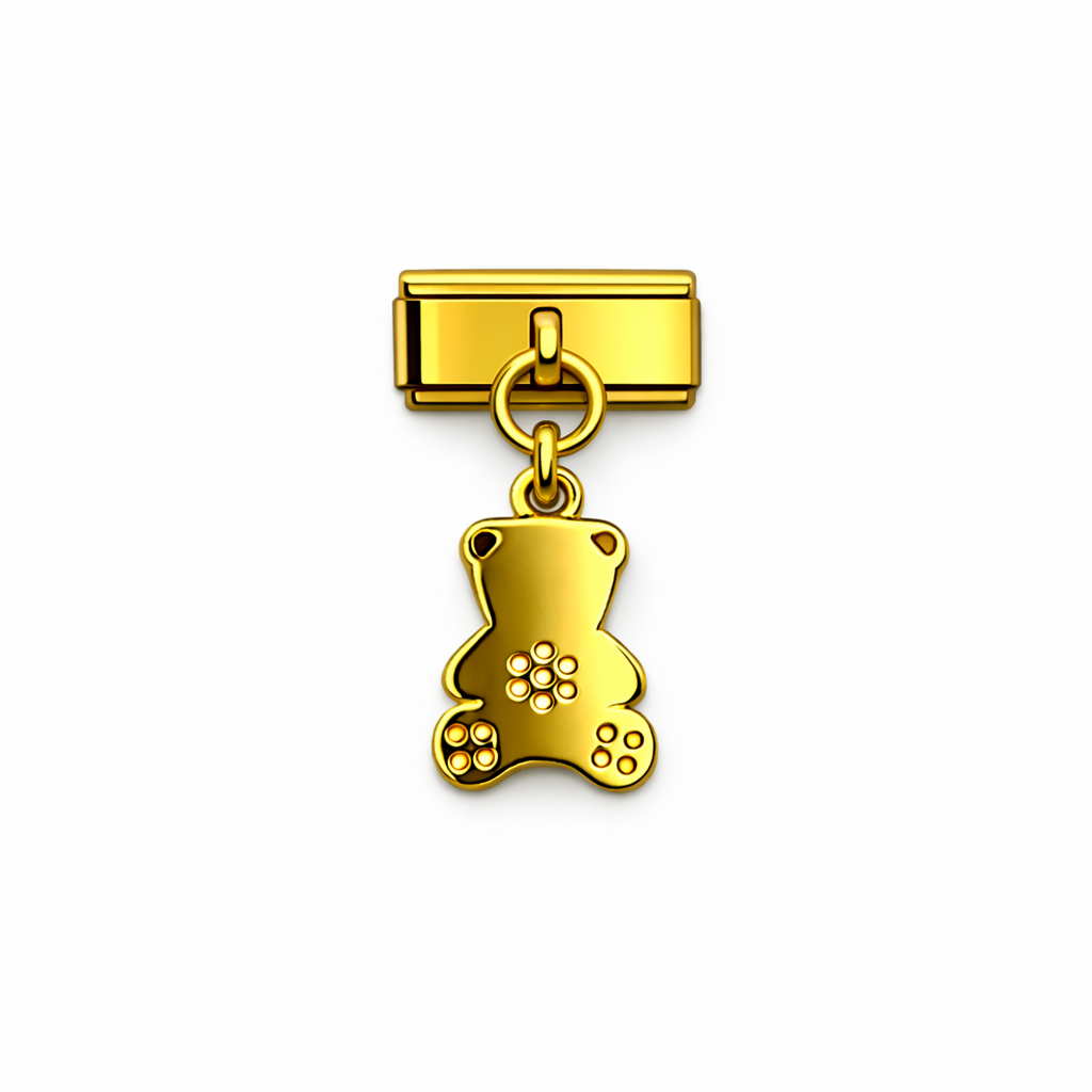 Altın Teddy Bear Charm