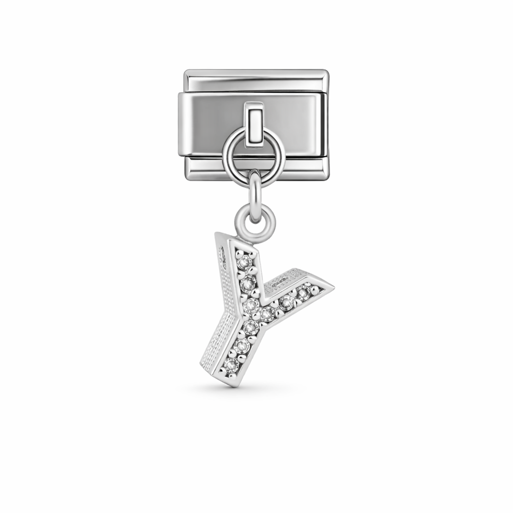 Taşlı Harf Y Charm