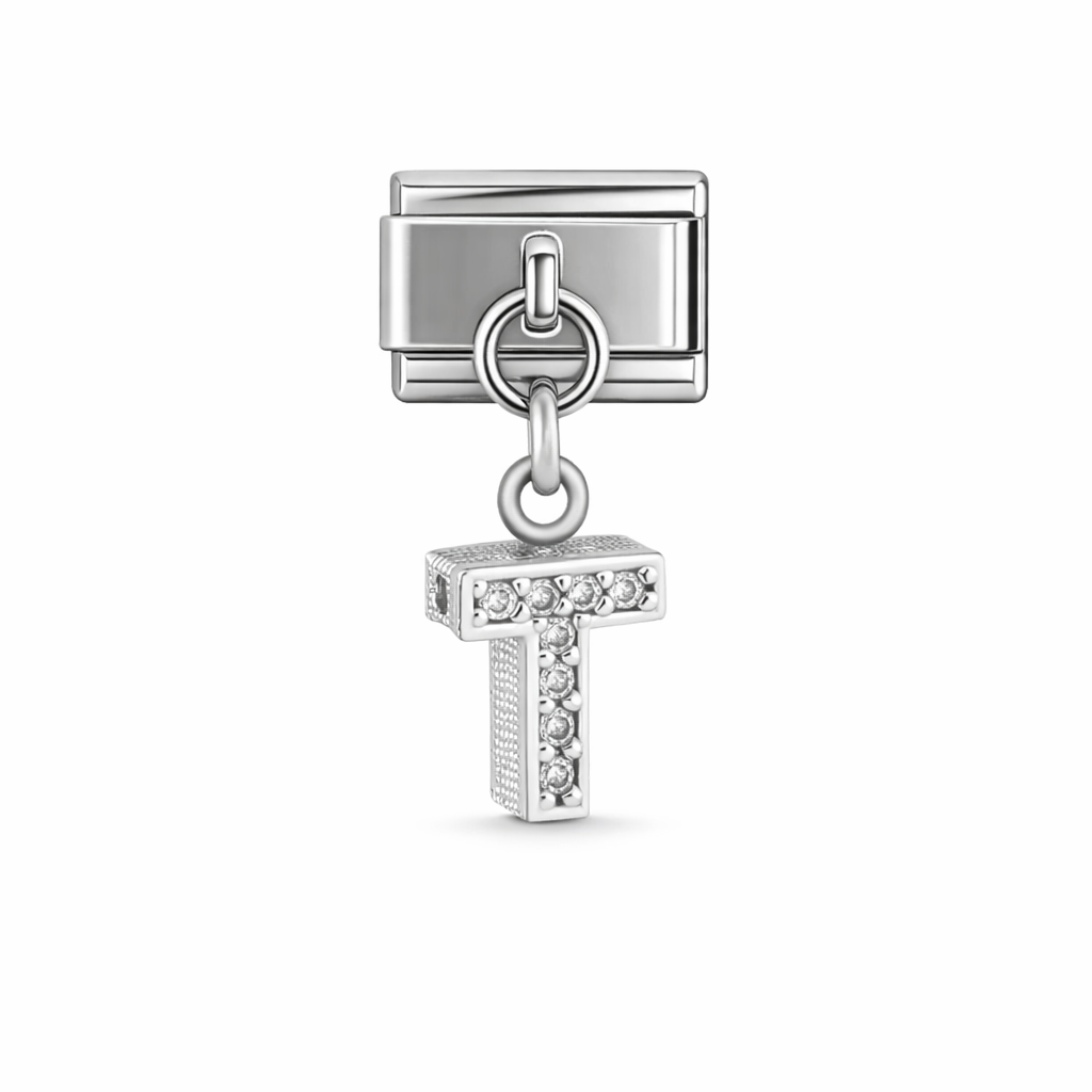 Taşlı Harf T Charm