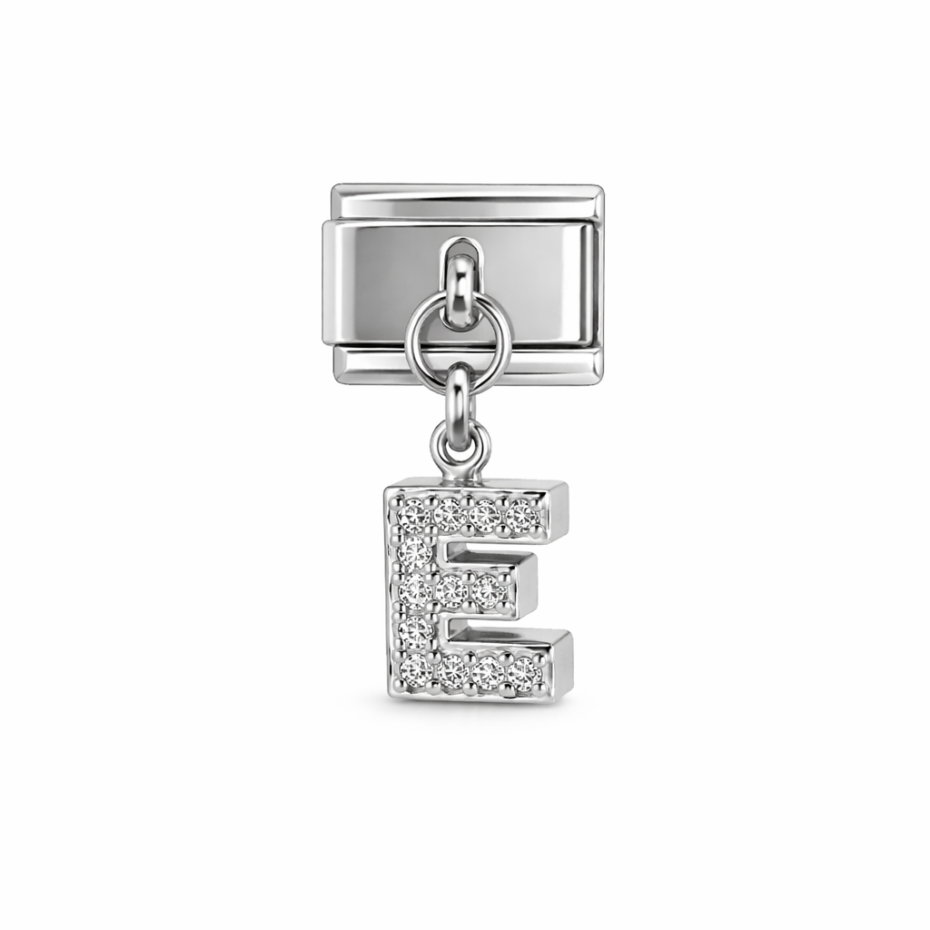 Taşlı Harf E Charm