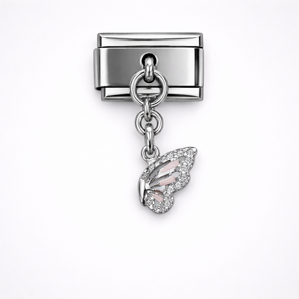 Yarım Kelebek Taşlı Charm