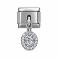 Oval Taşlı Charm